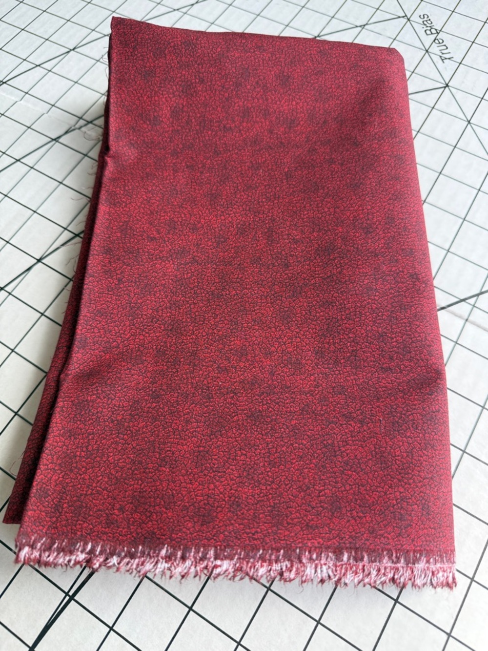 Japanese Tonal Red Fabric 2.3 Yards Cotton Floral Print Burgundy Quilting Sewing